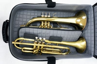 Internal backpack bag with instruments