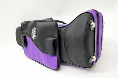 Estojo para trombone tenor baby (nylon preto e roxo)