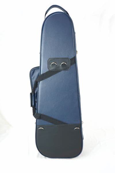 Cover in blue leather and metal logo