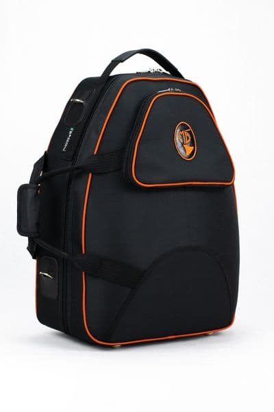 Cover in nylon black with rim and logo orange