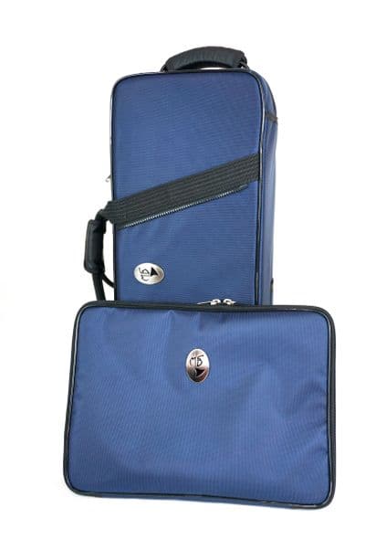 Cover in nylon blue and metal logo