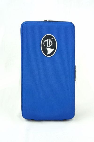 Cover in nylon royal blue with embroidery logo