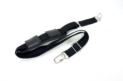 Shoulder strap with screw carabiner