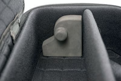 Detalhe do estojo soft interno para saxofone alto