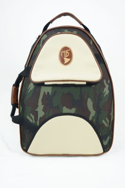 Cover in camouflage nylon and ivory leather