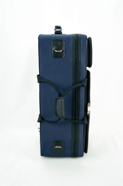 Capa em nylon azul e logo padrão