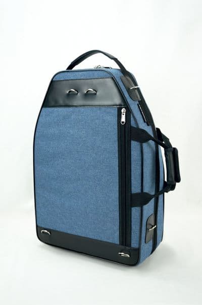 Capa em nylon azul catiônico e logo padrão 
