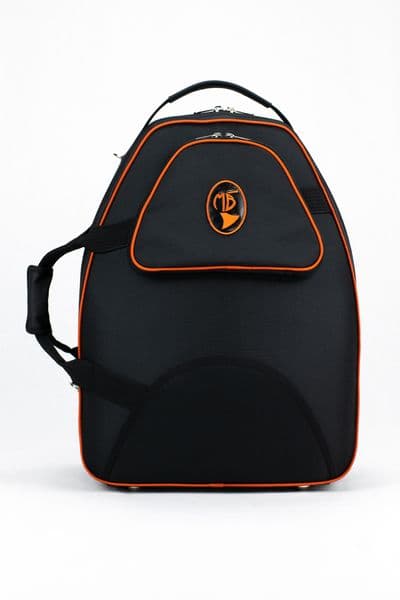 Cover in nylon black with rim and logo orange