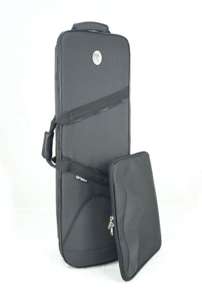 Capa em nylon preto e logo metal