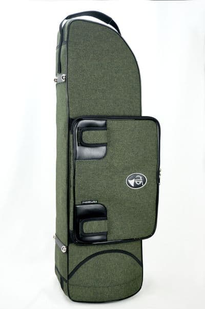 Capa em nylon verde catiônico com logo bordado