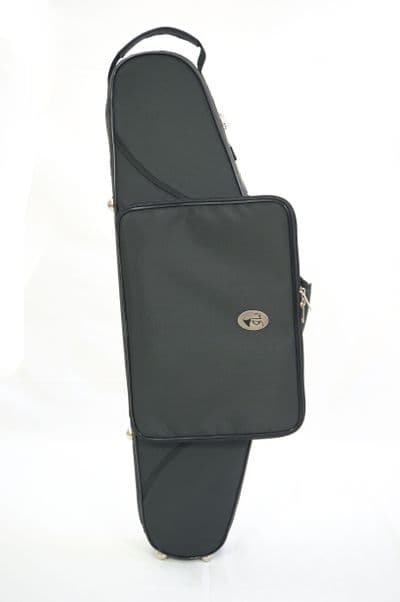 Capa em nylon preto e logo metal