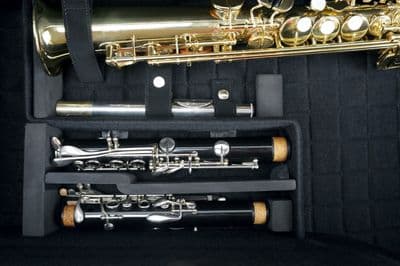 Internal case for baritone saxophone (Low A) with instrument