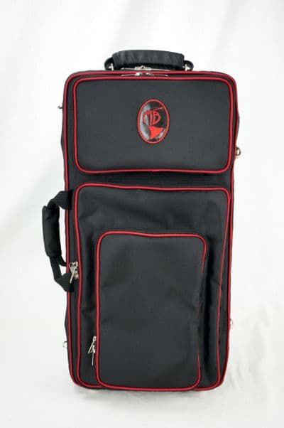 Cover in nylon black with rim and logo red