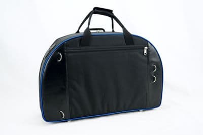 Cover in nylon black with rim and logo royal blue