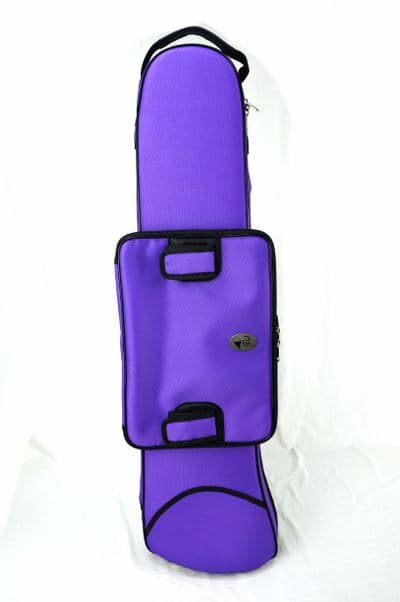 Cover in purple nylon and metal logo