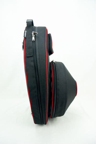 Cover in nylon black with rim and logo red