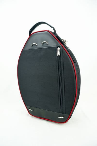 Cover in nylon black with rim and logo red