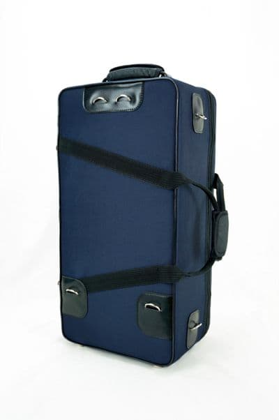 Capa em nylon azul e logo padrão