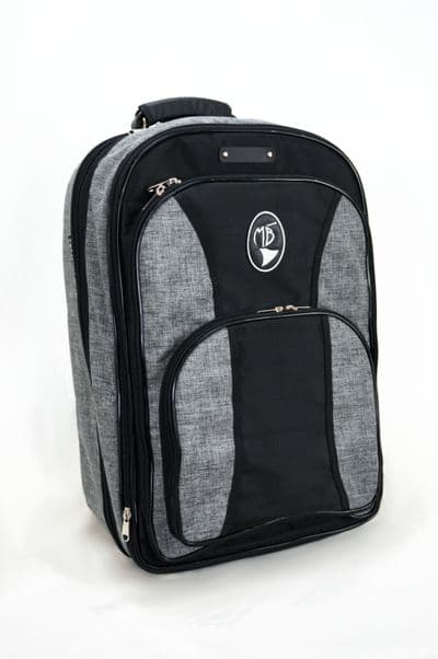 Front and side external backpack bag