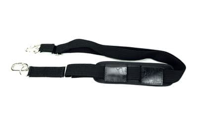 Shoulder strap with screw carabiner