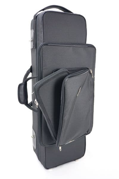 Case in nylon black with metal logo