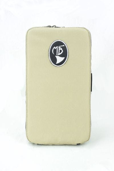 Cover in nylon beige with embroidery logo