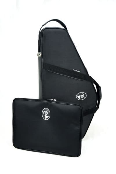 Front external case with sheet music bag with detachable zipper system