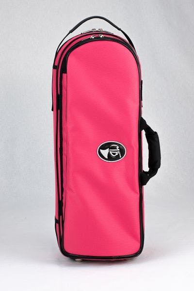 Capa em nylon rosa e logo padrão
