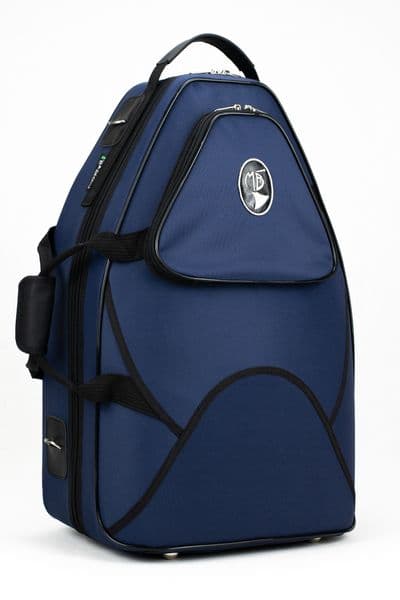 Capa em nylon azul e logo padrão