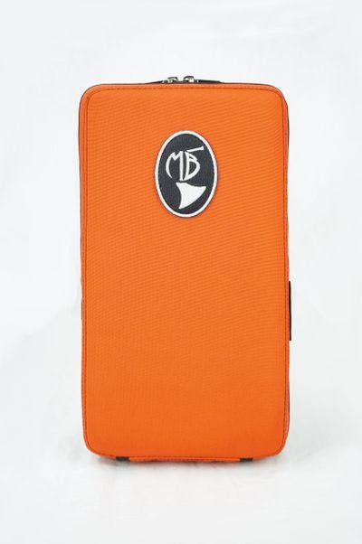 Cover in nylon orange with embroidery logo