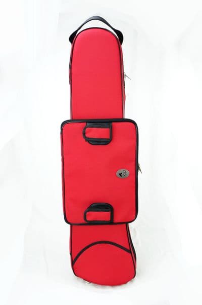 Cover in red nylon and metal logo