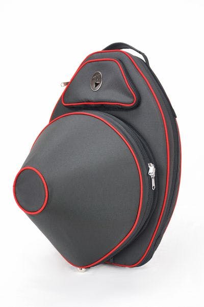 Cover in nylon black with rim red and metal logo