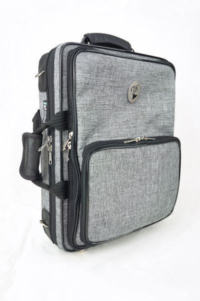 Cover in nylon cationic gray with metal logo