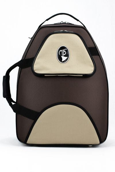 Cover in nylon brown and beige with standard logo