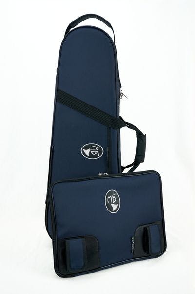 Front external case with sheet music bag with detachable zipper system