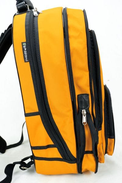 Side of the backpack bag (detail expansion system)