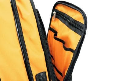 Detail of pouch of the backpack bag