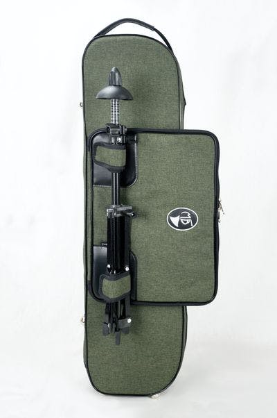 Front external case with trombone stand 