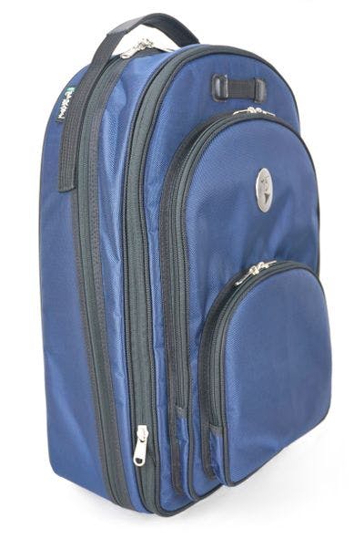 Cover in nylon blue with metal logo