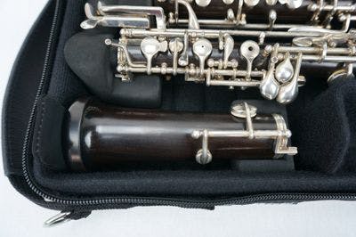 Internal case of oboe with instrument